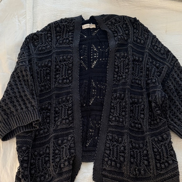 Lucky Brand Sweaters - Lucky Brand Navy Blue Textured Cardigan